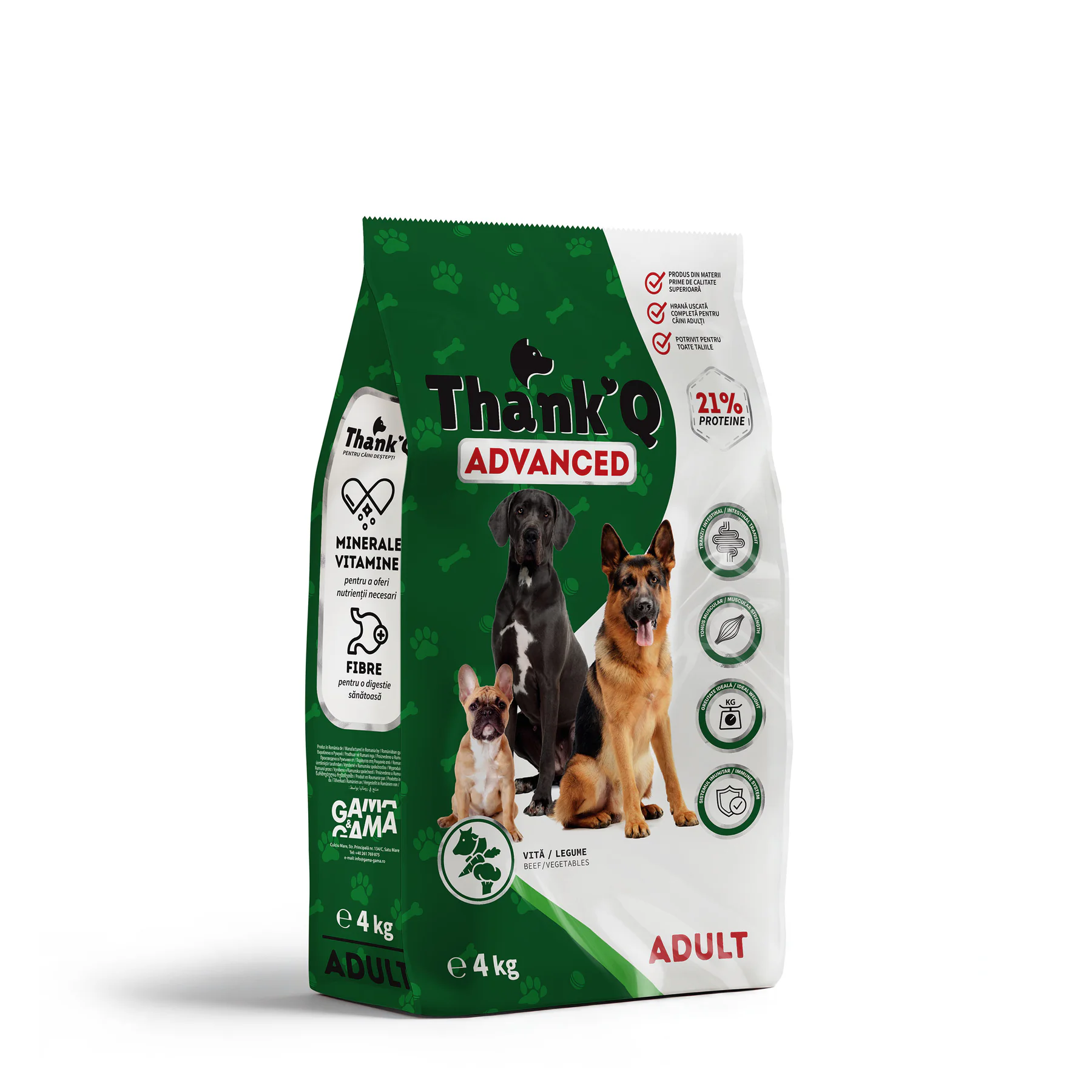 Thank’Q ADVANCED ADULT BEEF sucha karma dla psów 4 kg