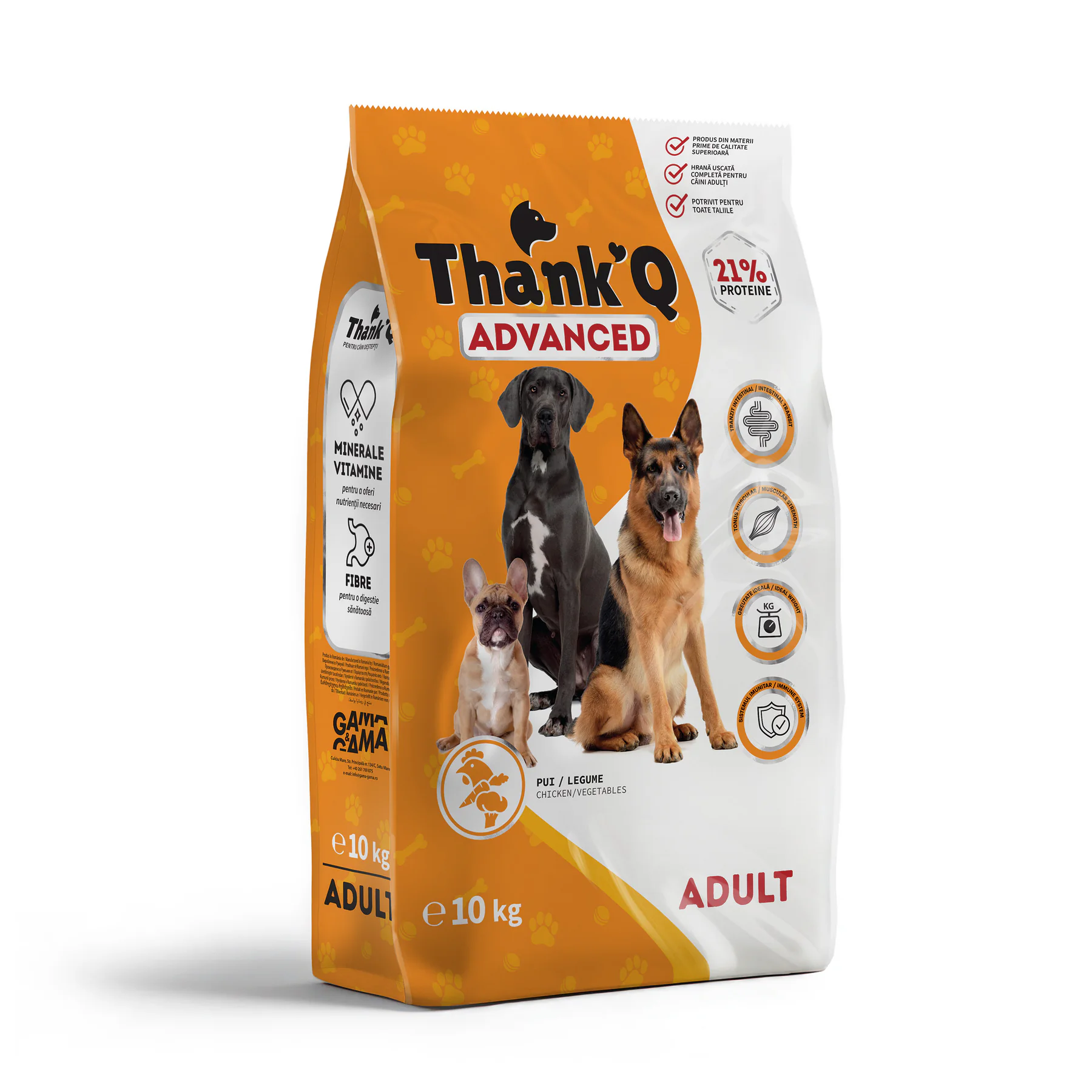 Thank’Q ADVANCED ADULT CHICKEN sucha karma dla psów 10 kg