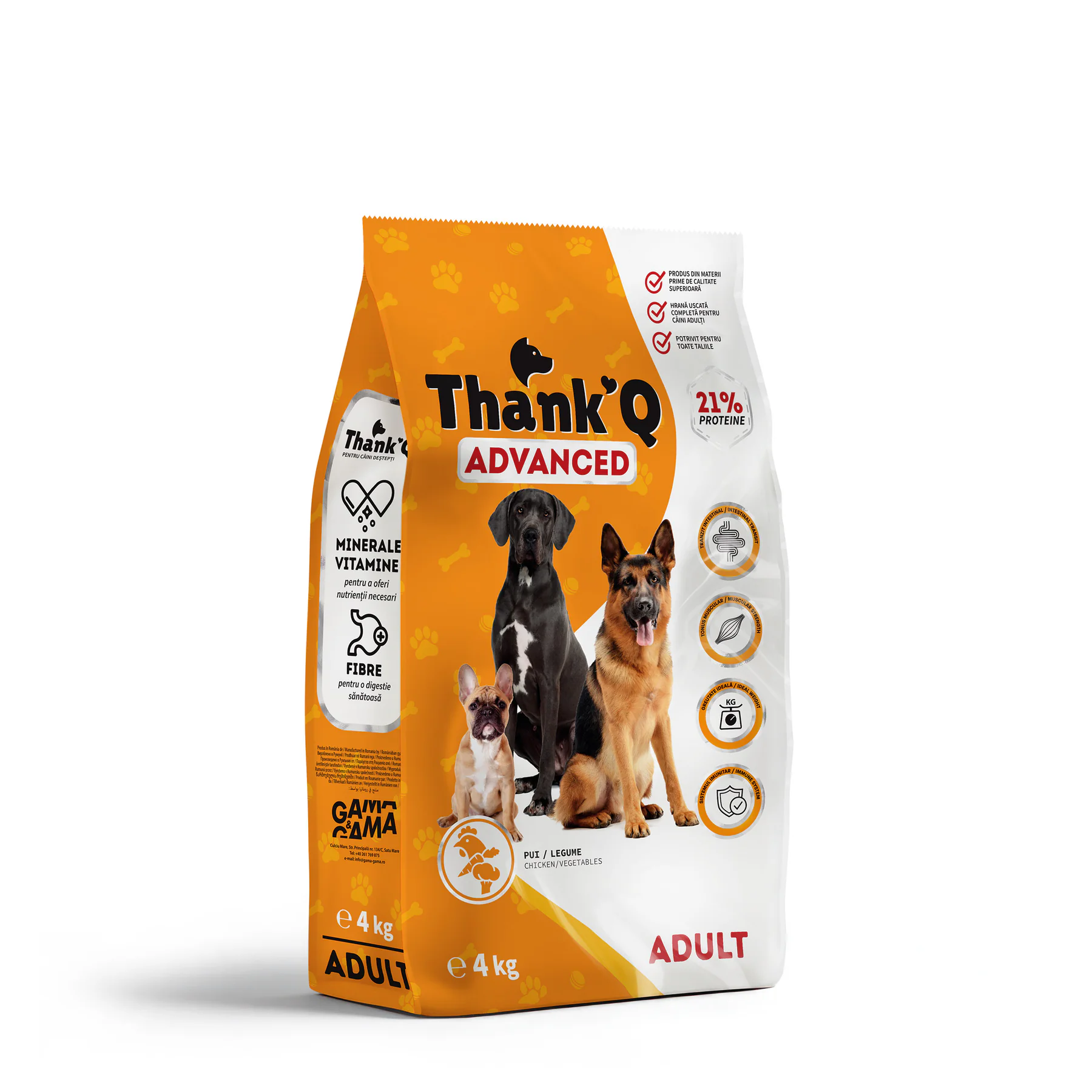 Thank’Q ADVANCED ADULT CHICKEN sucha karma dla psów 4 kg