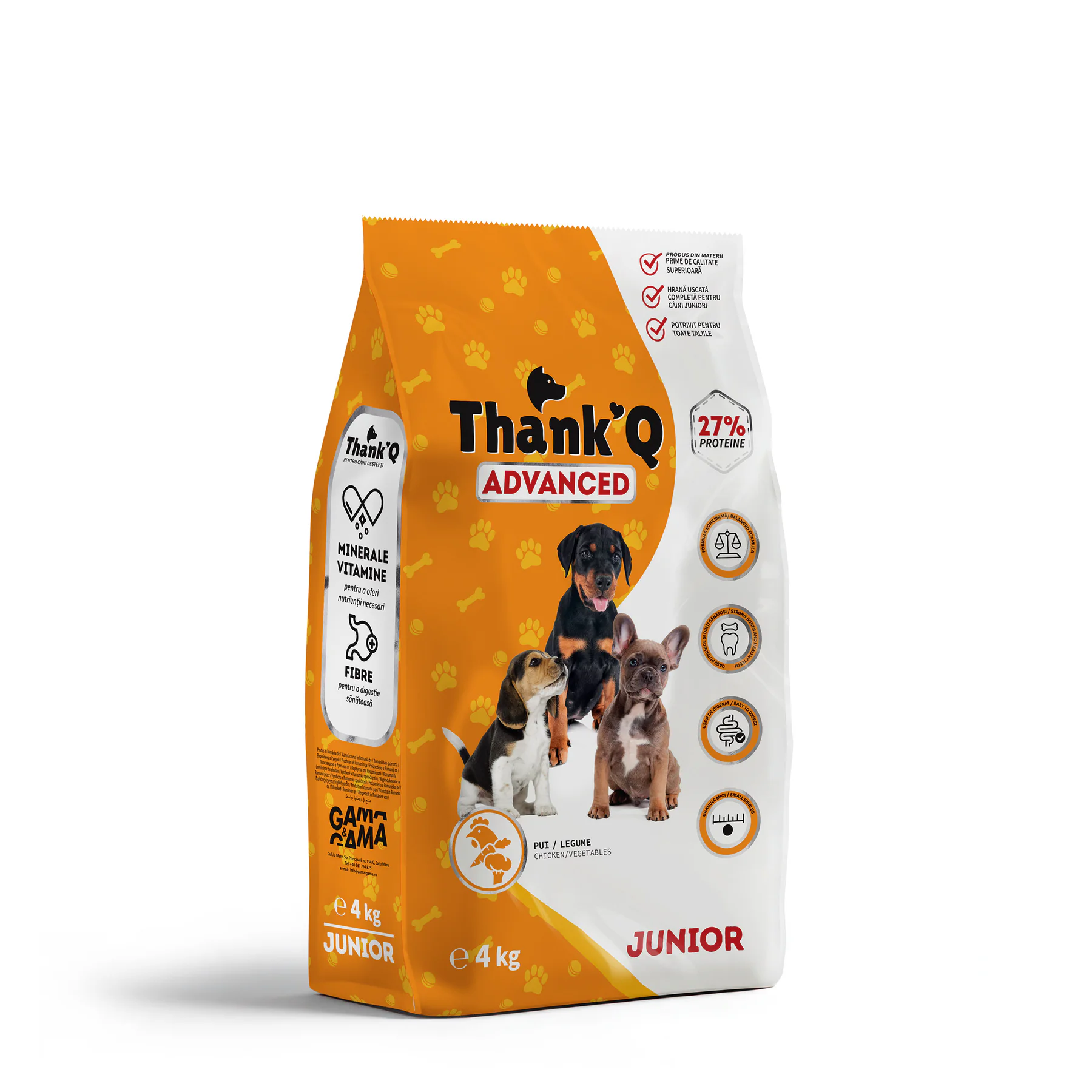 Thank’Q ADVANCED JUNIOR CHICKEN sucha karma dla szczeniąt 4 kg