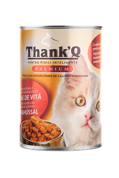 Thank’Q KOT z wołowiną w puszce dla kotów 415g